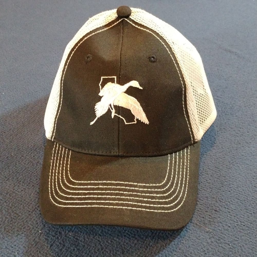 California Waterfowl Association Baseball Cap Trucker Hat Black Mesh Velcro Back